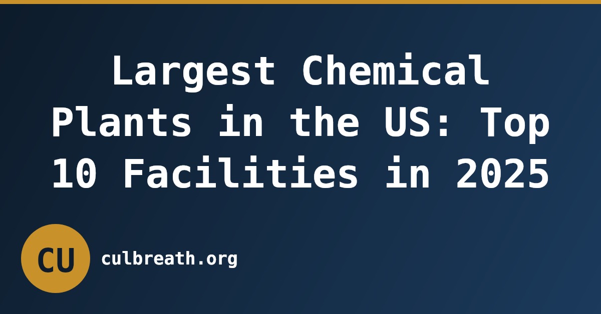 Largest Chemical Plants in the US: Top 10 Facilities in 2025