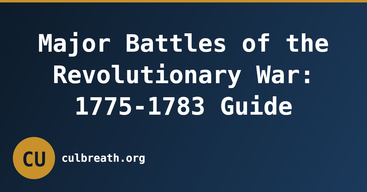 Major Battles of the Revolutionary War: 1775-1783 Guide