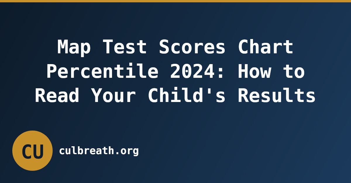 Map Test Scores Chart Percentile 2024: How to Read Your Child's Results