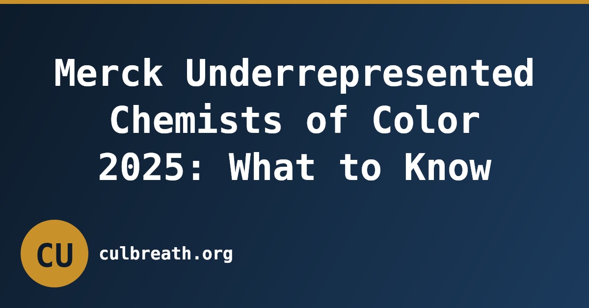Merck Underrepresented Chemists of Color 2025: What to Know