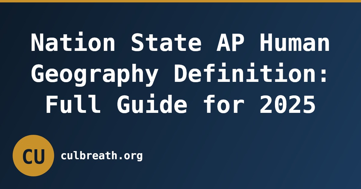 Nation State AP Human Geography Definition: Full Guide for 2025