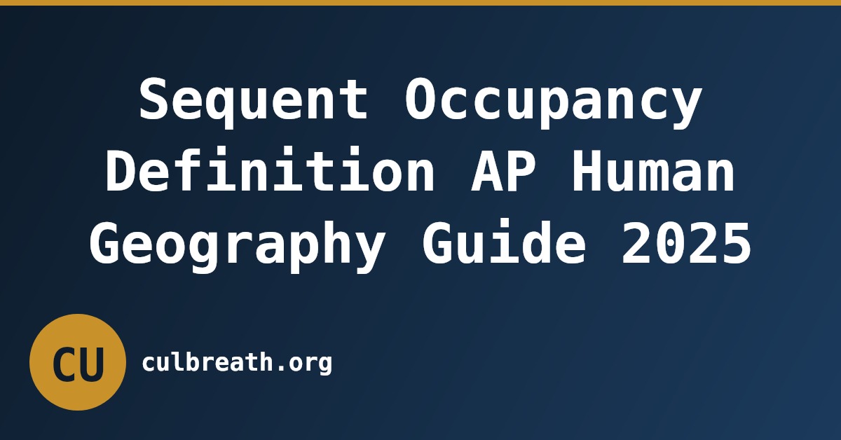 Sequent Occupancy Definition AP Human Geography Guide 2025