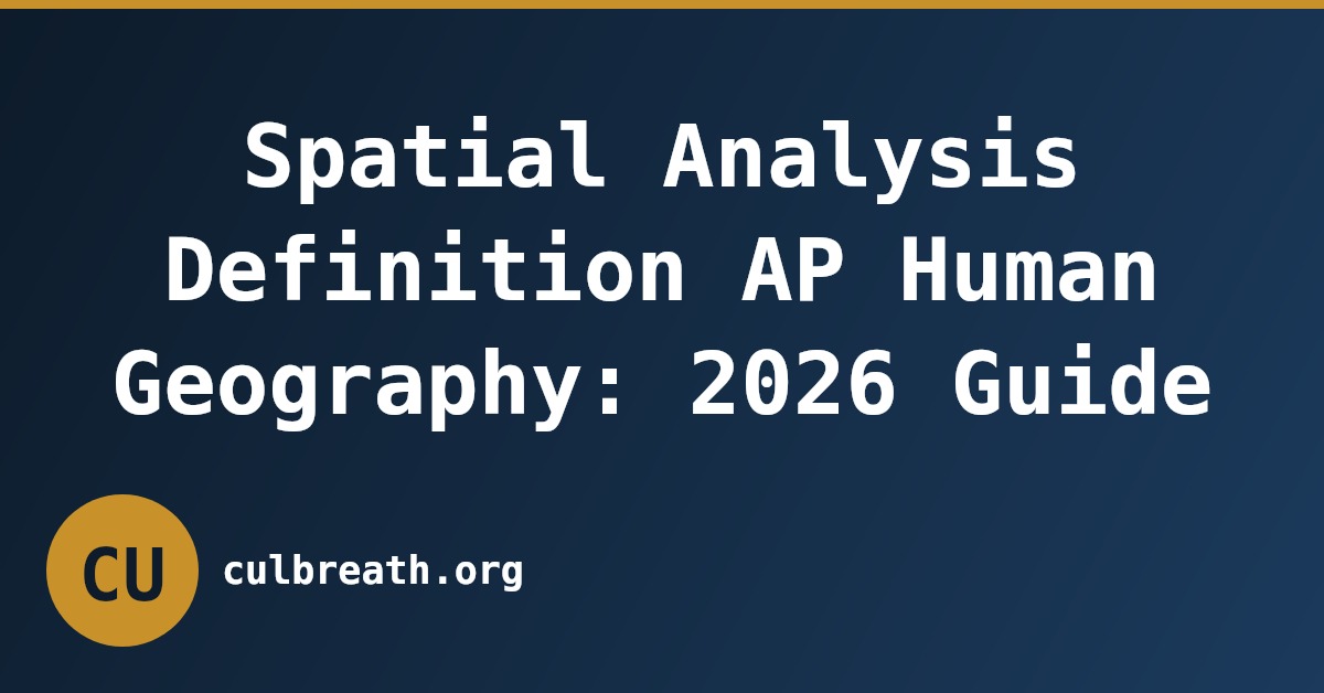 Spatial Analysis Definition AP Human Geography: 2026 Guide