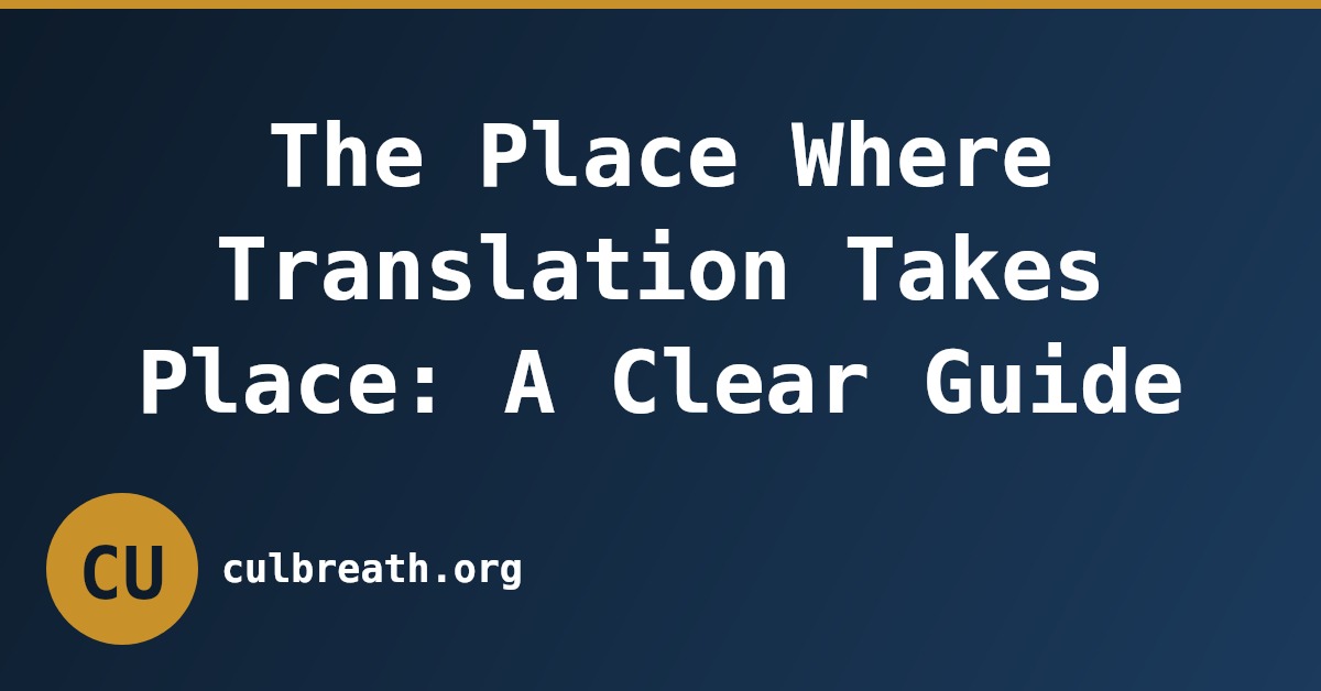 The Place Where Translation Takes Place: A Clear Guide