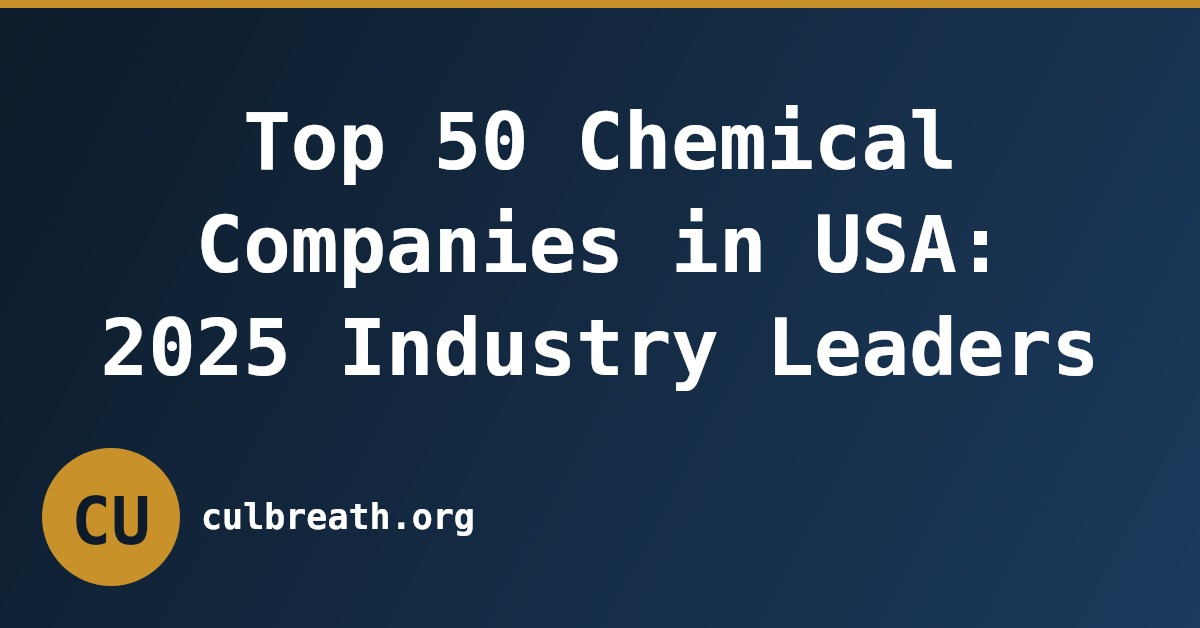 Top 50 Chemical Companies in USA: 2025 Industry Leaders