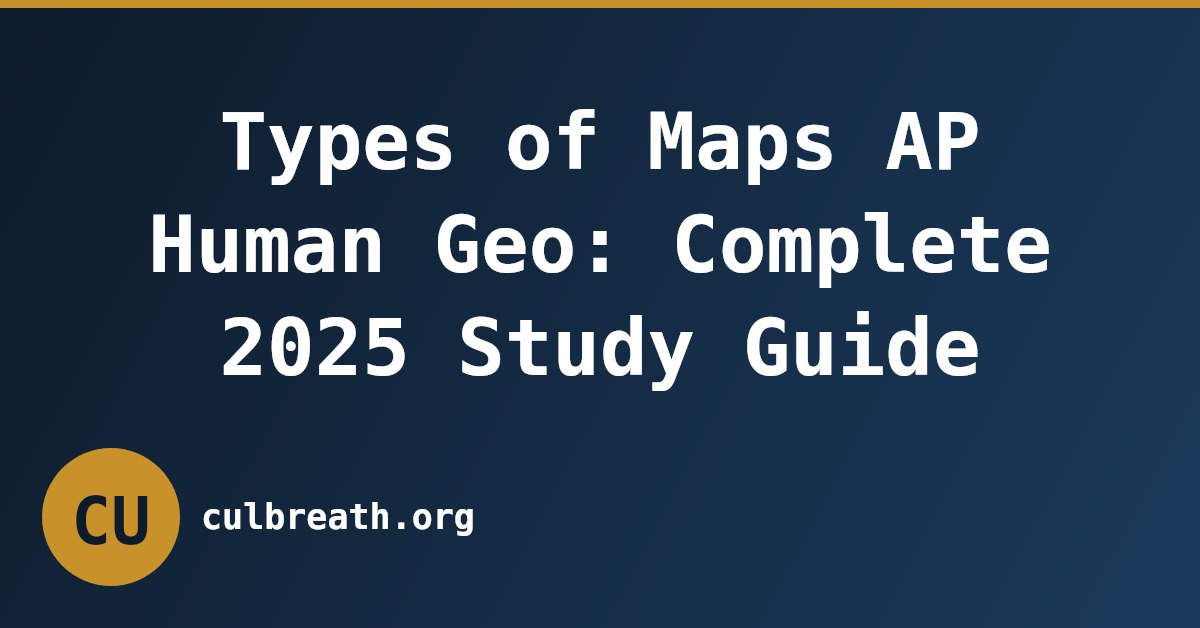 Types of Maps AP Human Geo: Complete 2025 Study Guide