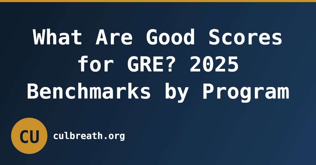 What Are Good Scores for GRE? 2025 Benchmarks by Program
