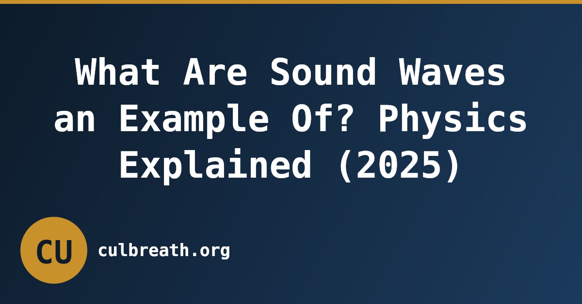 What Are Sound Waves an Example Of? Physics Explained (2025)