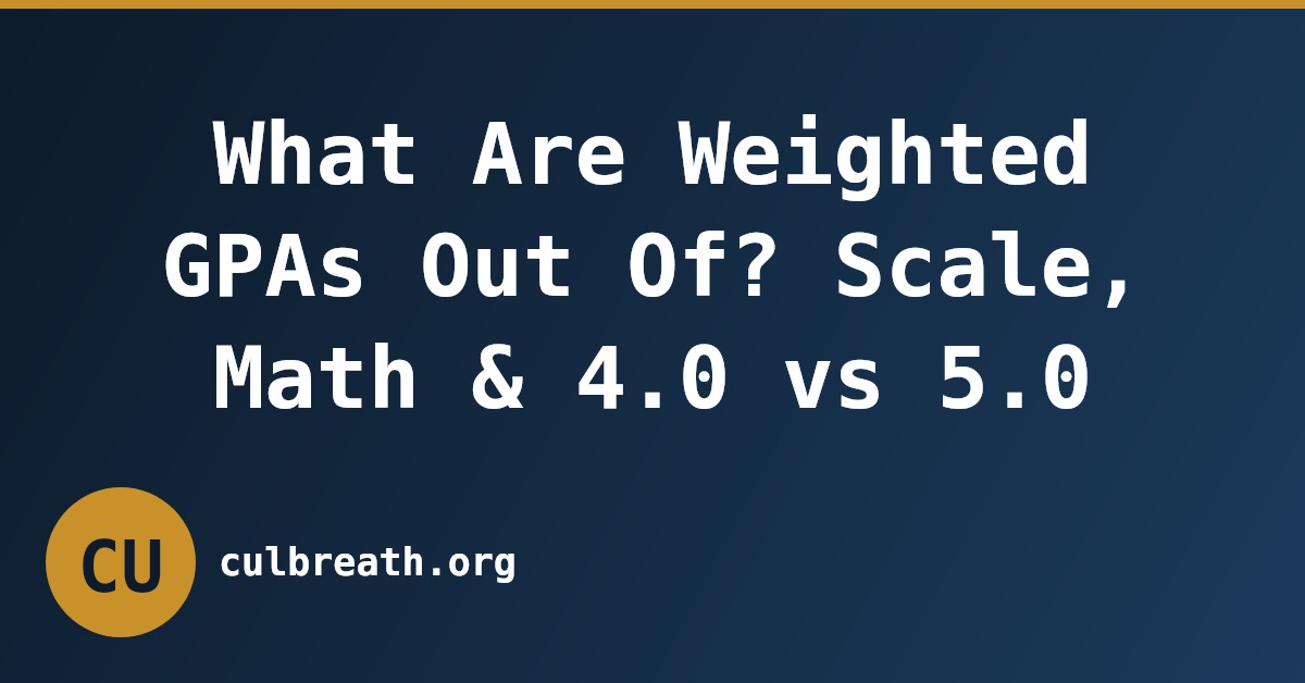 What Are Weighted GPAs Out Of? Scale, Math & 4.0 vs 5.0