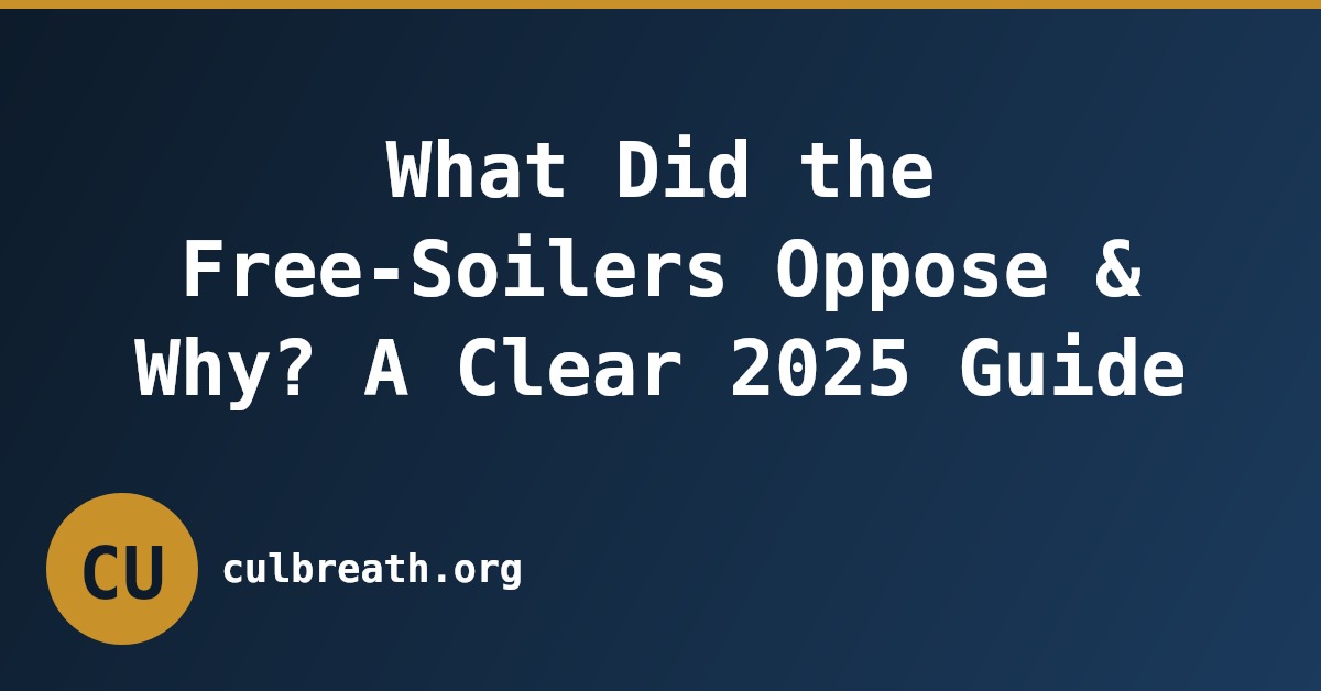 What Did the Free-Soilers Oppose & Why? A Clear 2025 Guide