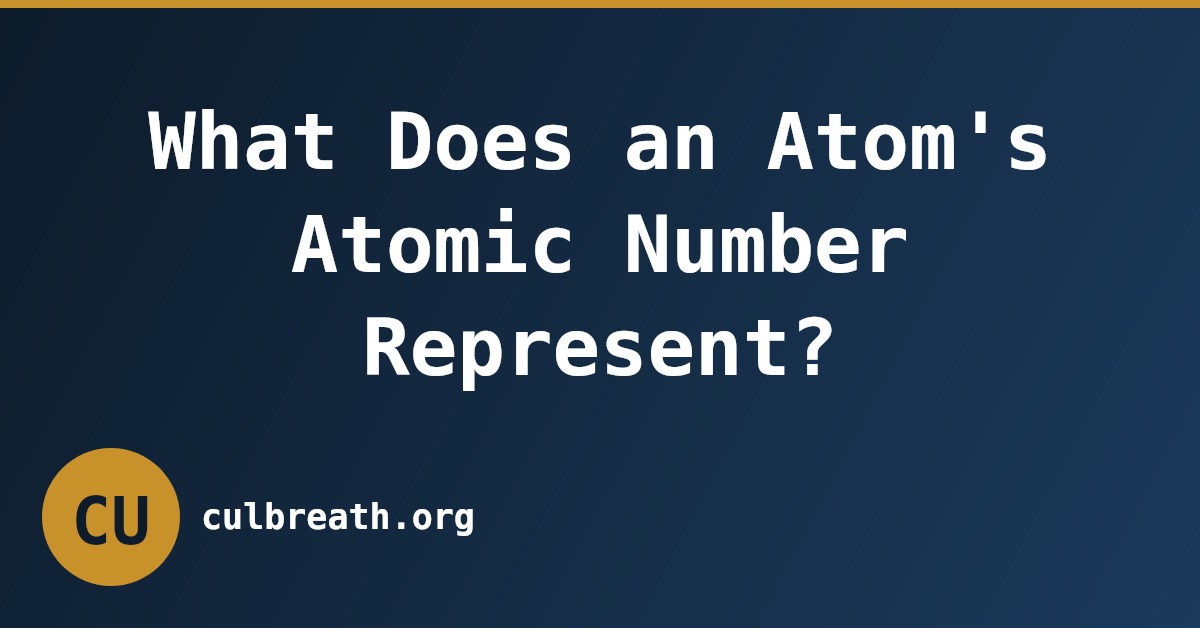 What Does an Atom's Atomic Number Represent?
