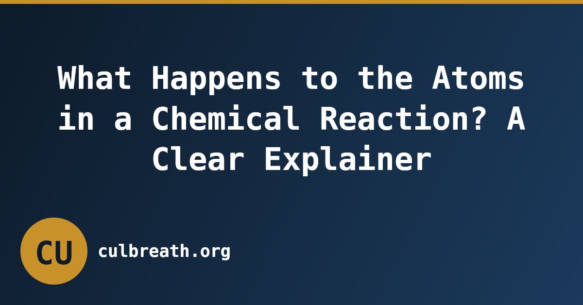 What Happens to the Atoms in a Chemical Reaction? A Clear Explainer