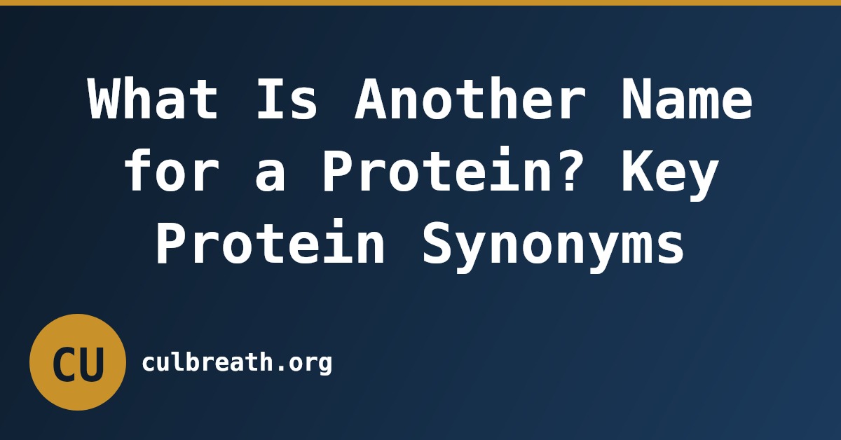 What Is Another Name for a Protein? Key Protein Synonyms