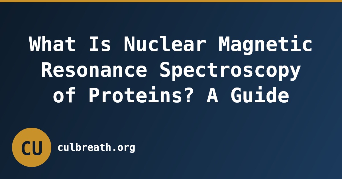 What Is Nuclear Magnetic Resonance Spectroscopy of Proteins? A Guide