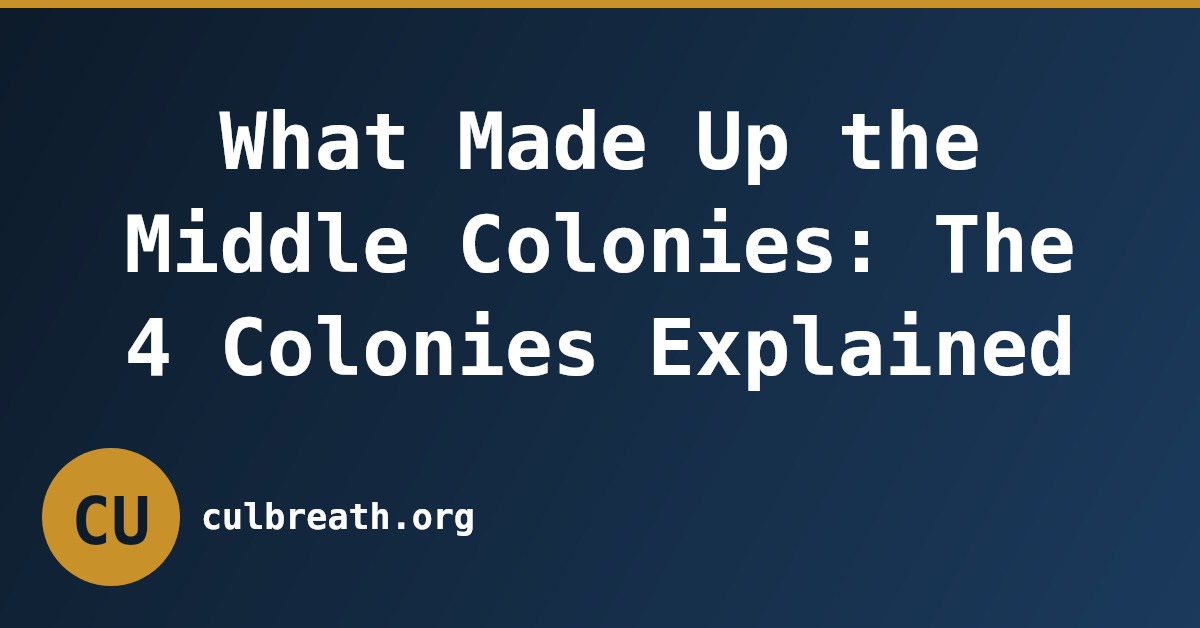 What Made Up the Middle Colonies: The 4 Colonies Explained