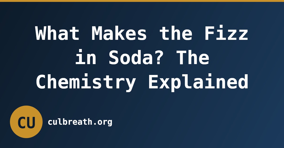 What Makes the Fizz in Soda? The Chemistry Explained