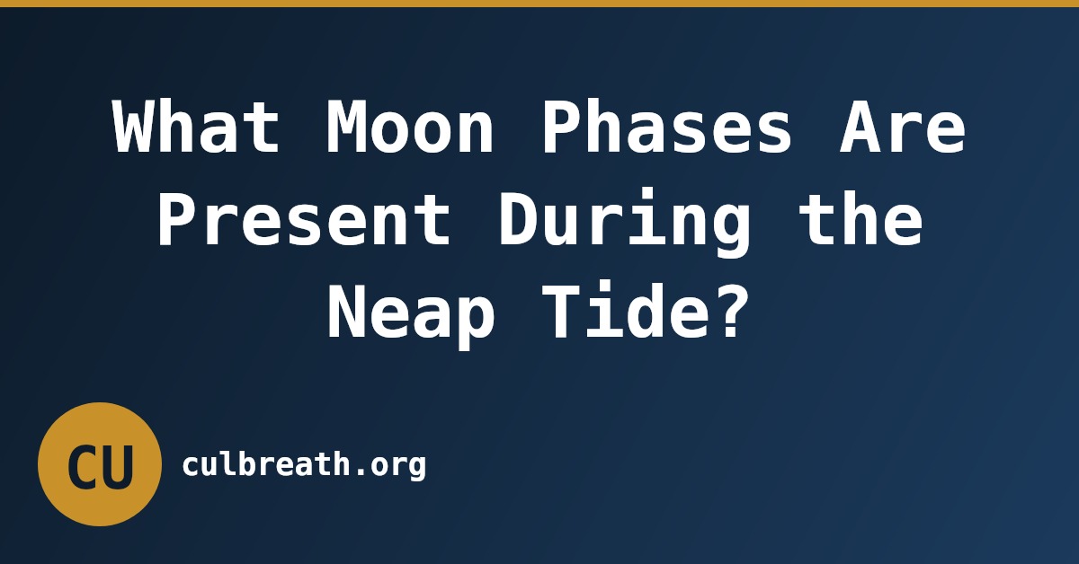 What Moon Phases Are Present During the Neap Tide?