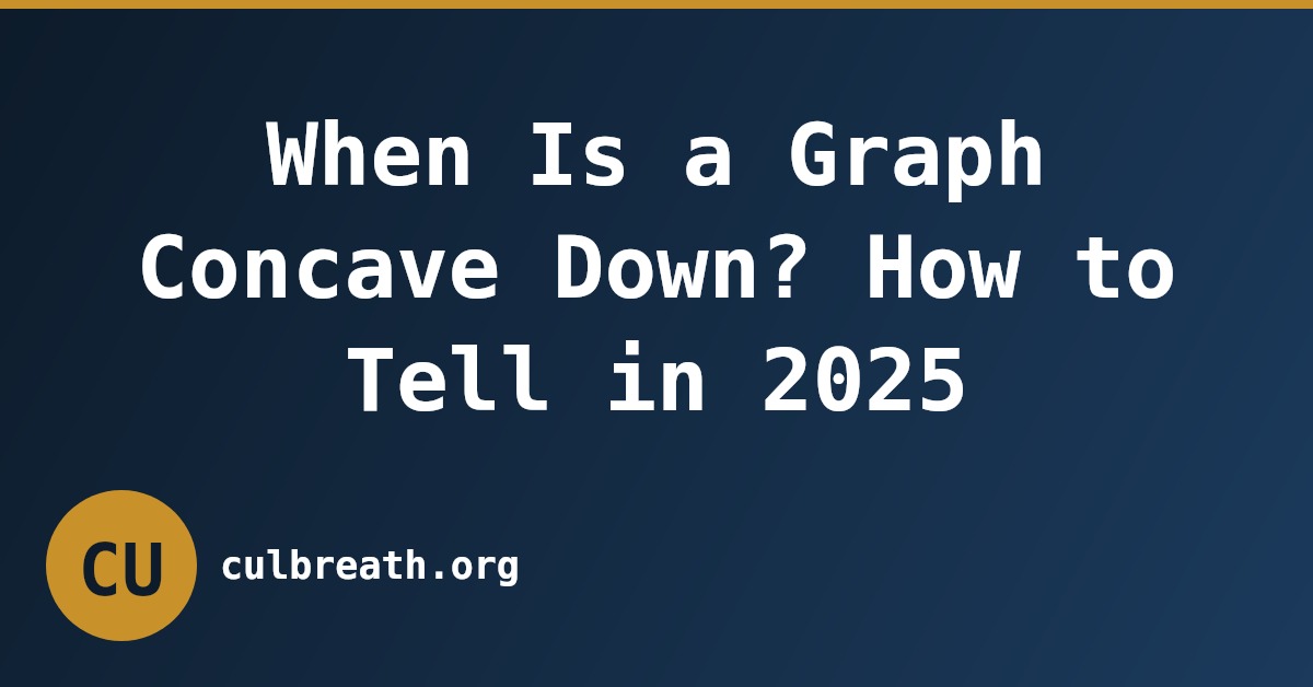 When Is a Graph Concave Down? How to Tell in 2025