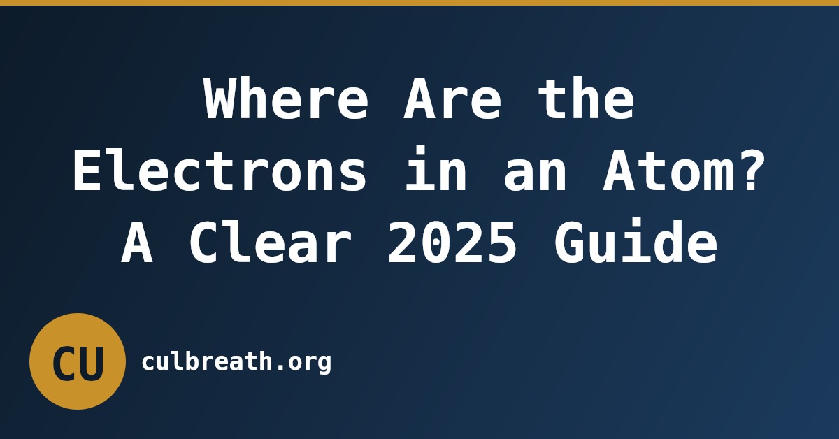 Where Are the Electrons in an Atom? A Clear 2025 Guide