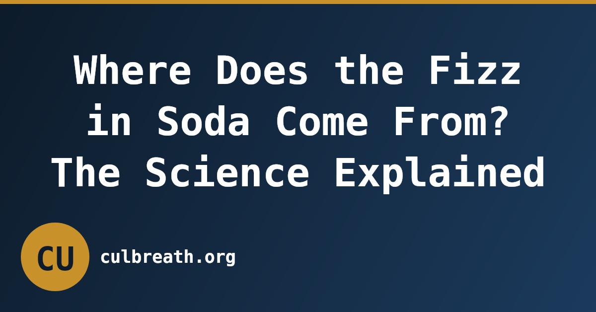 Where Does the Fizz in Soda Come From? The Science Explained