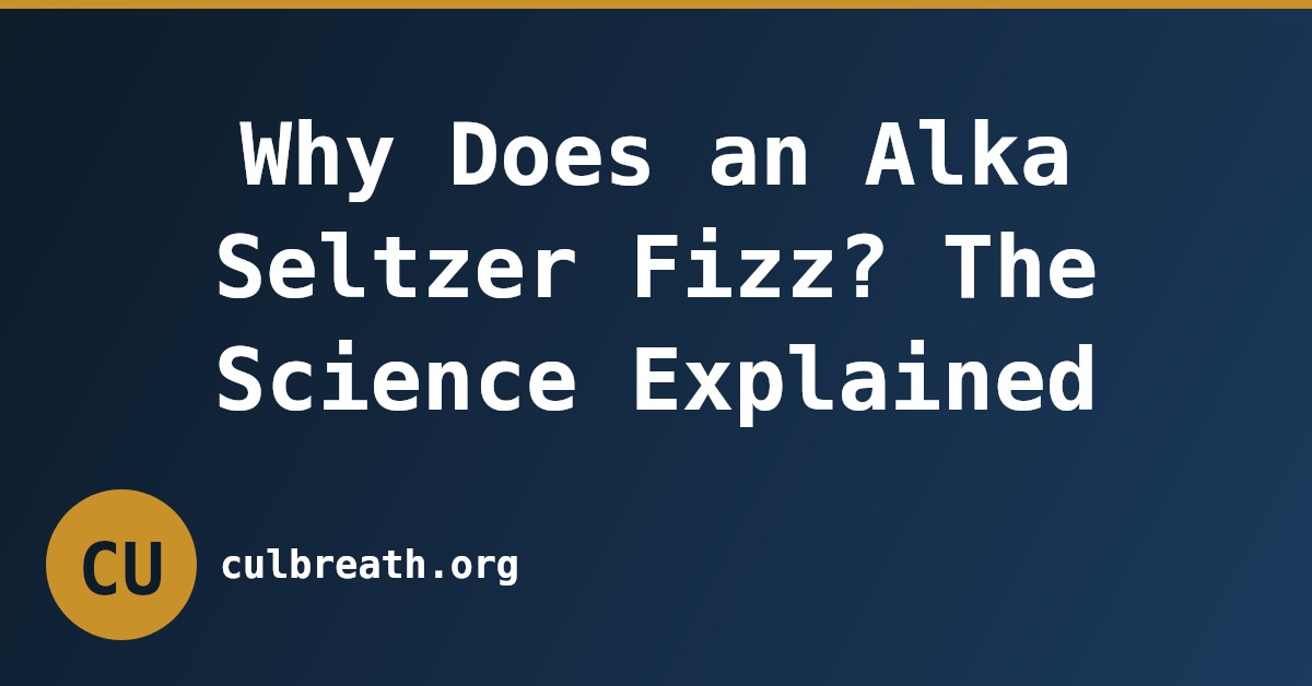 Why Does an Alka Seltzer Fizz? The Science Explained