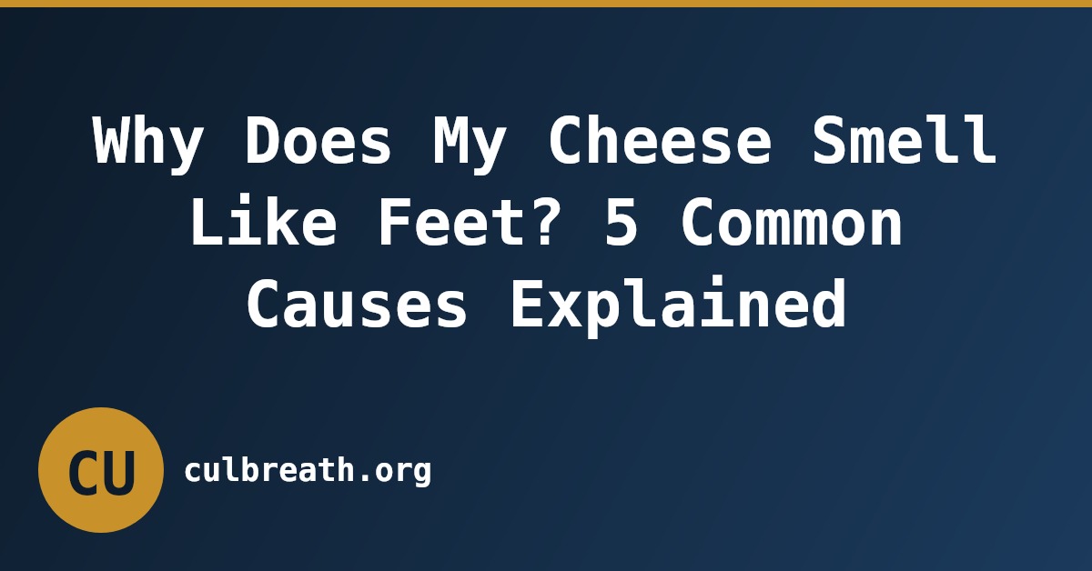 Why Does My Cheese Smell Like Feet? 5 Common Causes Explained