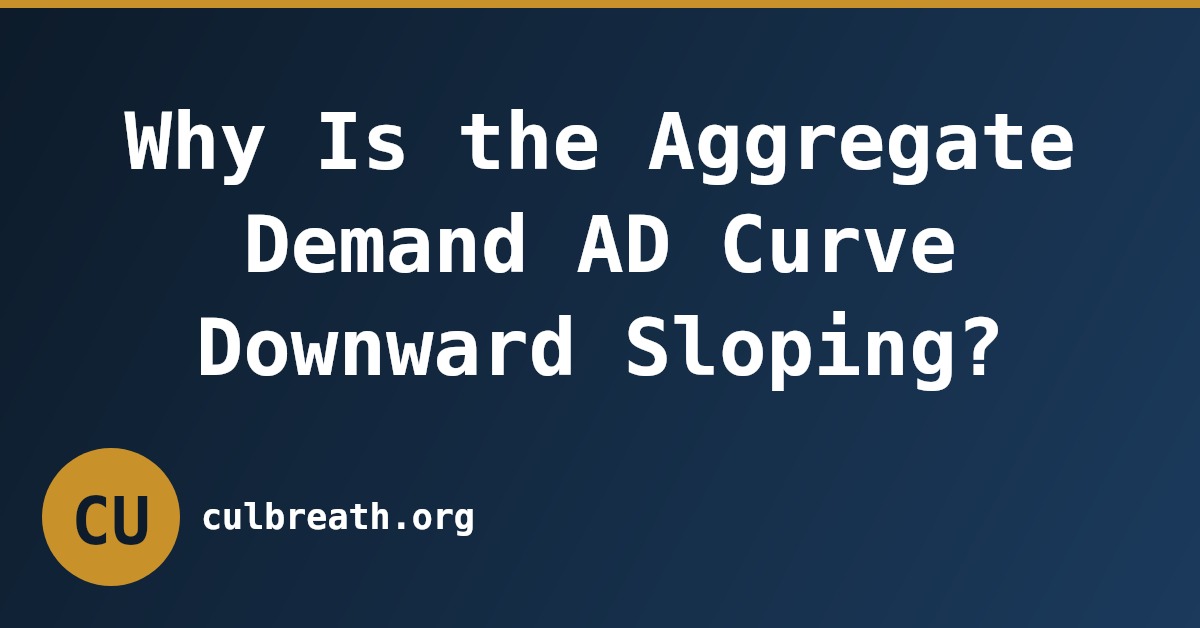 Why Is the Aggregate Demand AD Curve Downward Sloping?